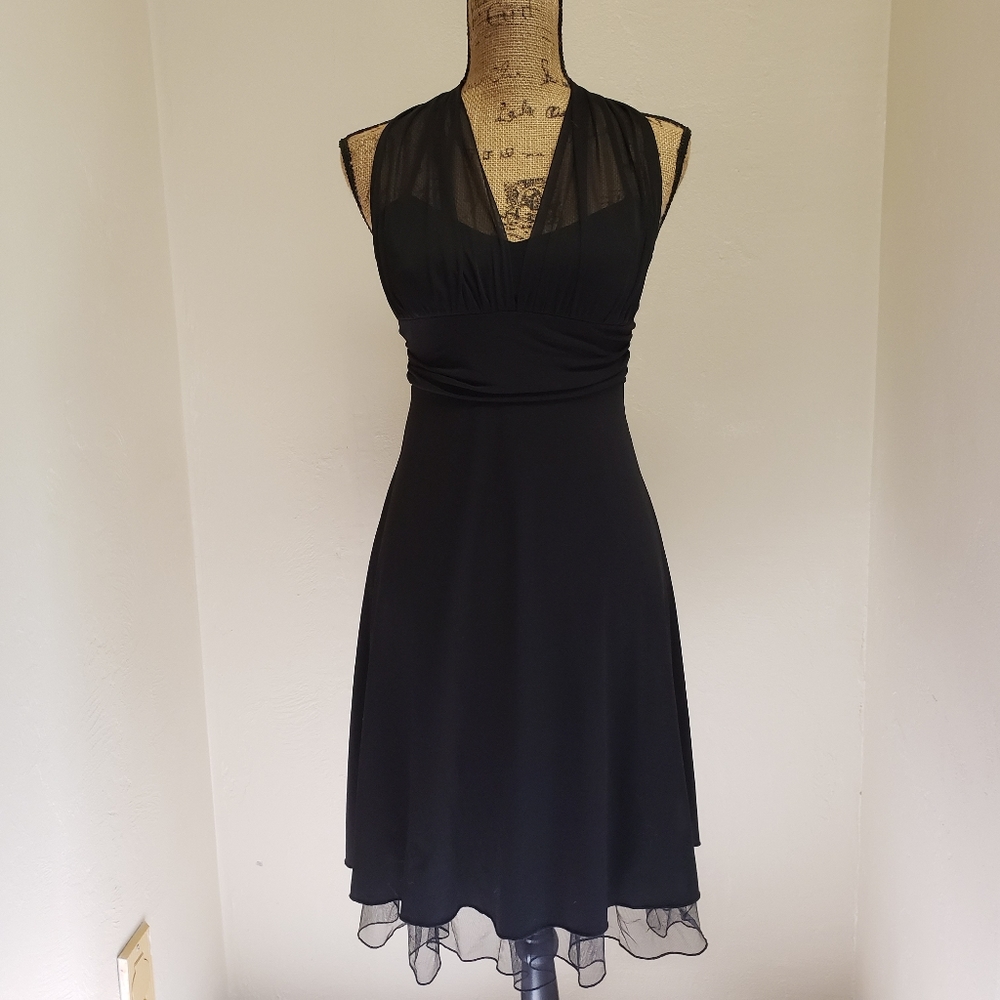 Studio L size Small black halter mini dress